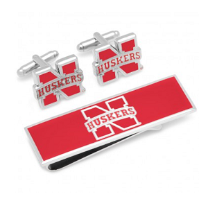 University of Nebraska Cufflinks and Money Clip Gift Set